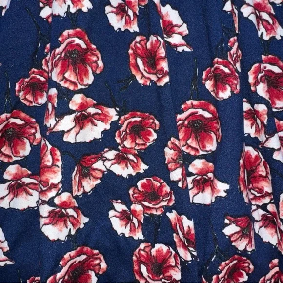 French Grey Floral Dress XL Comfortable Mini Dress Flower Print - Picture 3 of 6